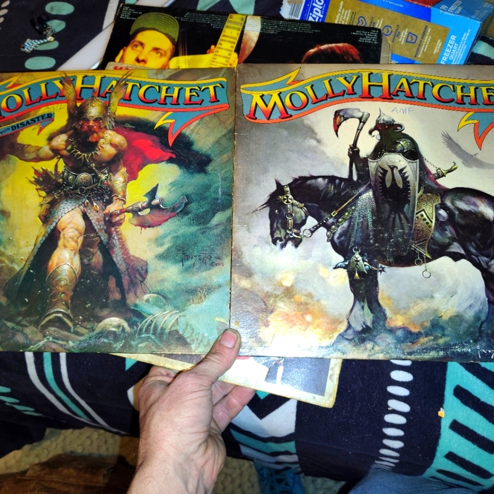 Lot of 2 original Molly Hatchet Vinyl Records 1978 & 1979 release